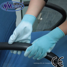 Guante de trabajo eléctrico NMSafety Blue Polyester Coated PU